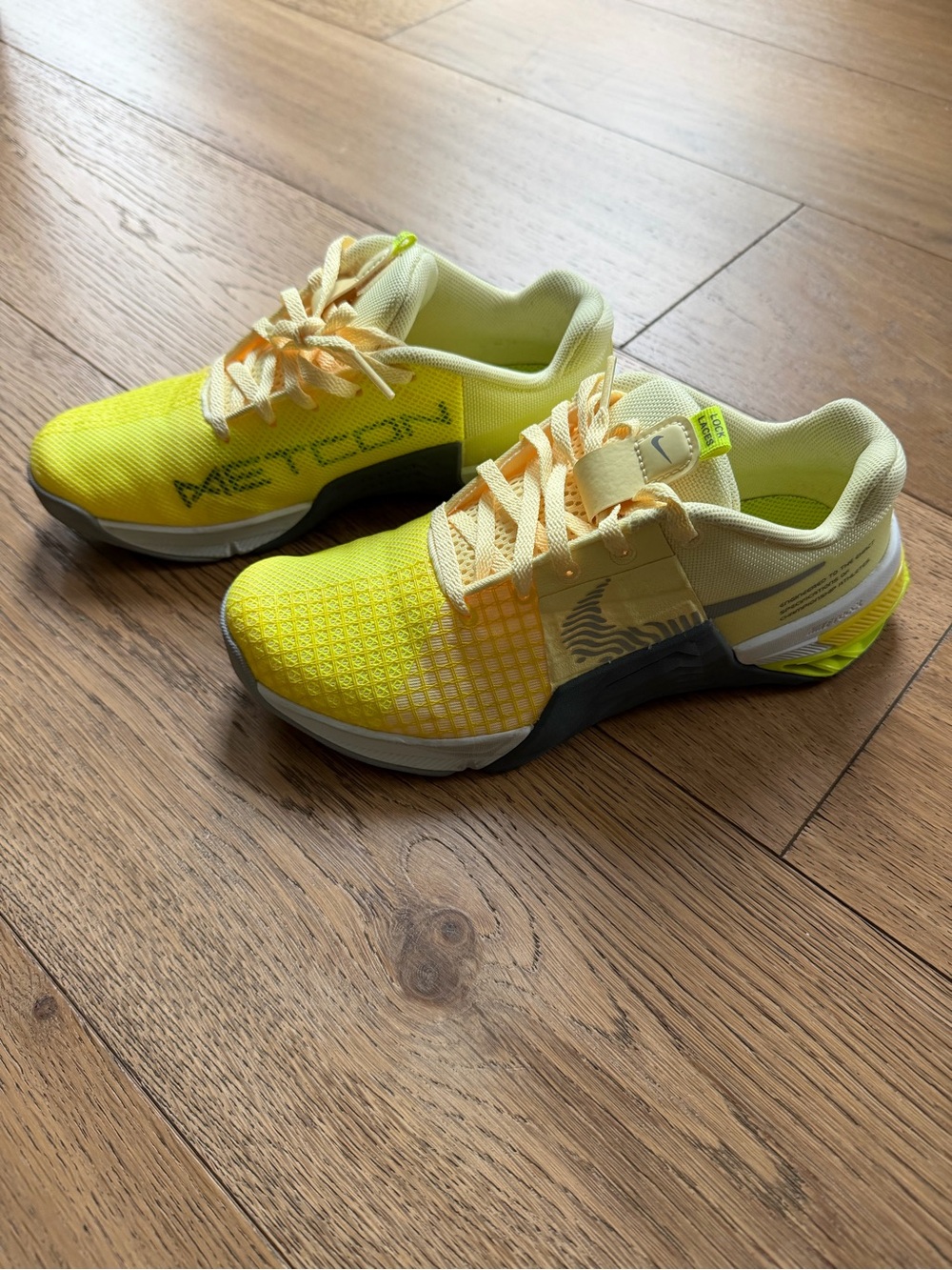 Nike Women's Yellow Mesh Athletic Training Shoes